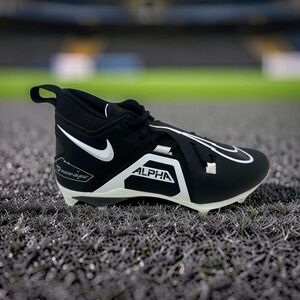 Nike Alpha Menace Detachable Football Cleats Black White Men 12W DR5662-001